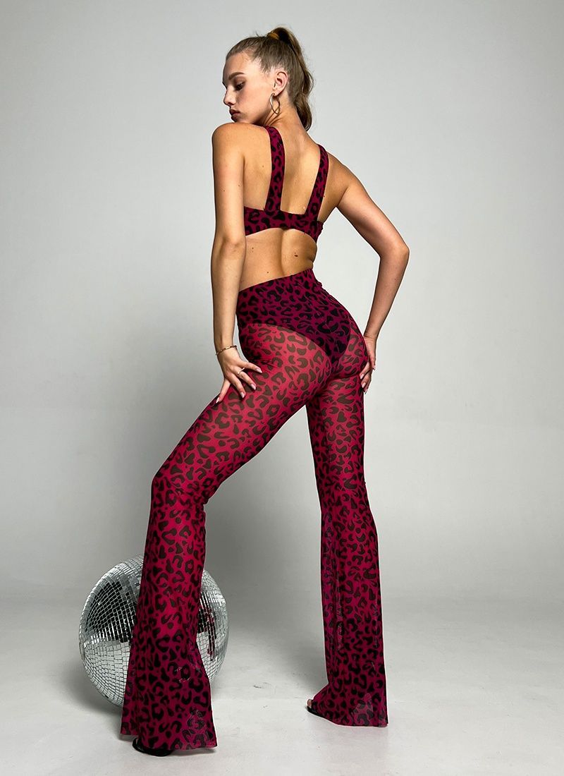 Штаны-сетка FLARE pink leopard (только сеточка) 1980348 фото